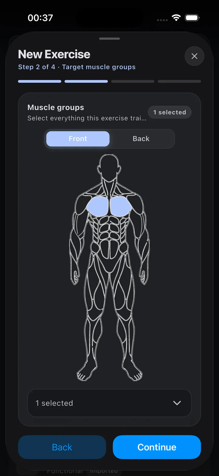 Exercise builder